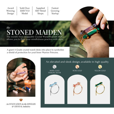 Stoned Maiden Bracelet (Yellow Gold)