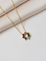 Load image into Gallery viewer, Yellow Gold Kaleidoscope Pinwheel Necklace
