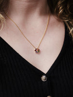 Load image into Gallery viewer, Yellow Gold Kaleidoscope Pinwheel Necklace
