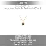 Load image into Gallery viewer, London Blue Topaz &#39; X &#39; Art Deco Necklace P04194
