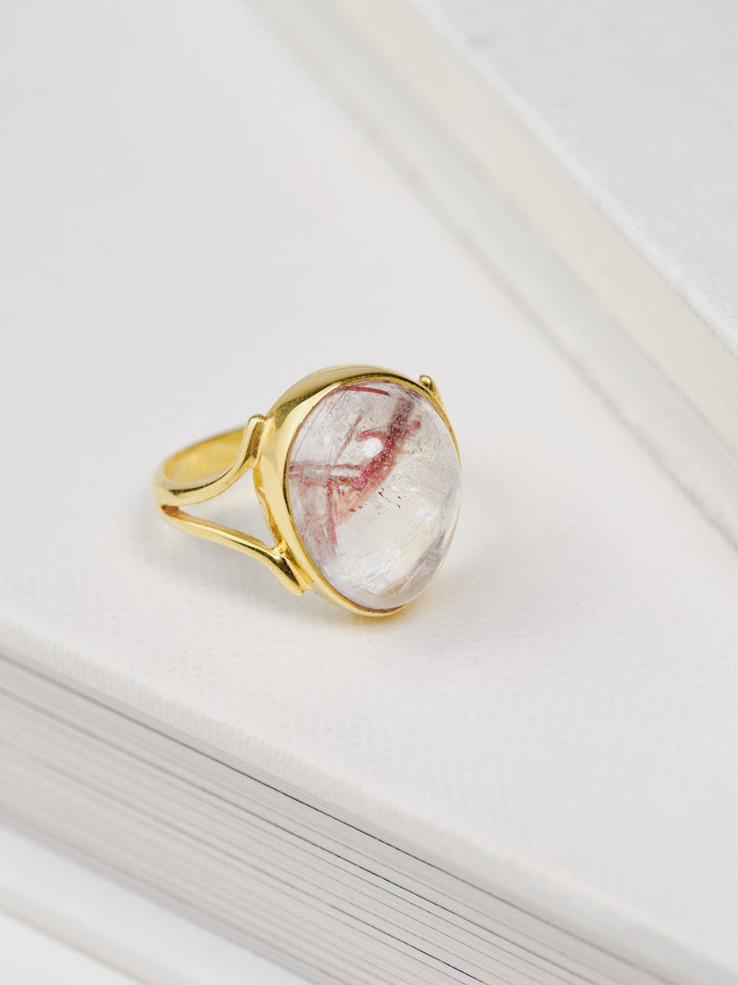 Rutile Cabochon Ring – Size 6