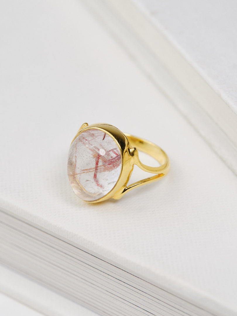 Rutile Cabochon Ring – Size 6