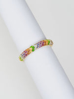 Load image into Gallery viewer, Yellow Gold Kaleidoscope Rainbow Ring
